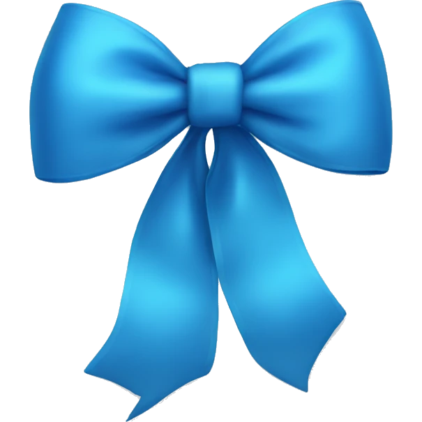 blue bow emoji