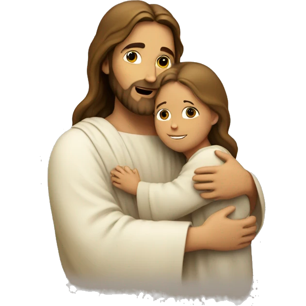jesus christ hugging a child emoji