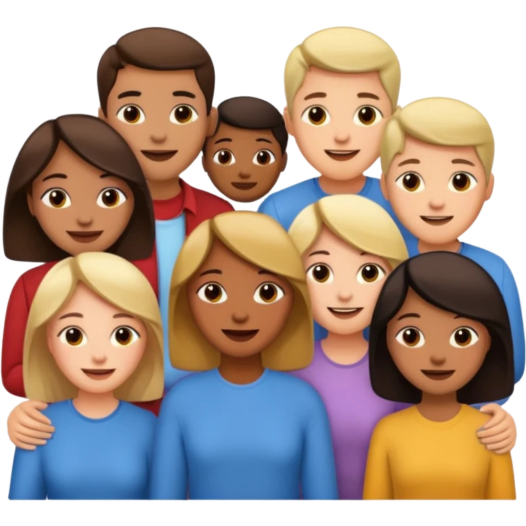 varias personas conversando de sus sentimientos. emoji