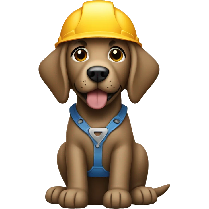 labrador dog as construction worker emoji