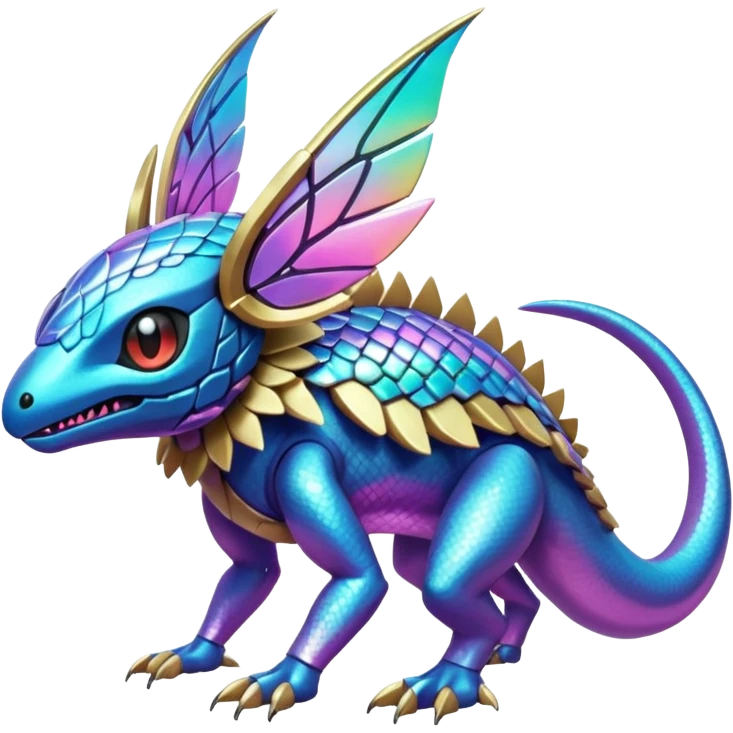 exotic tropical cyber-Protogen-Fakémon-Pokémon-Vernid-creature emoji