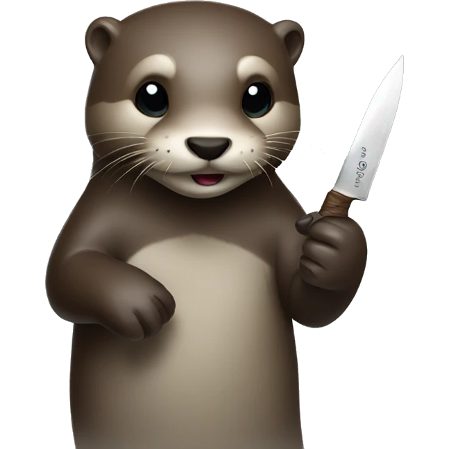 otter with knife  emoji