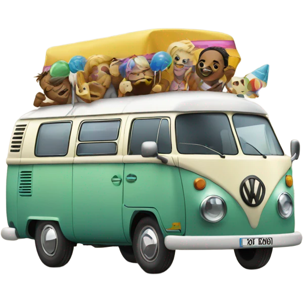 VW campervan party emoji