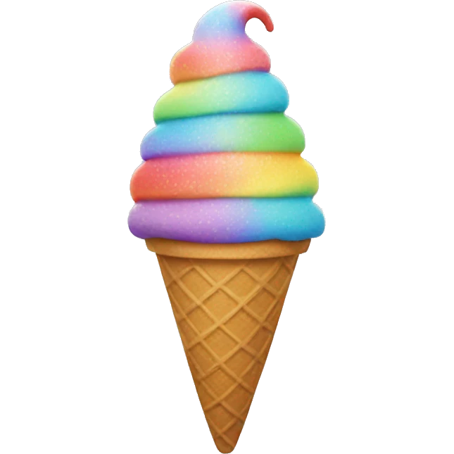 rainbow ice cream cone emoji
