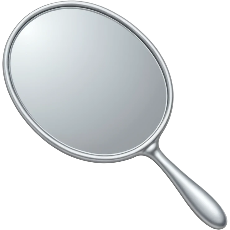 silver color hand mirror emoji