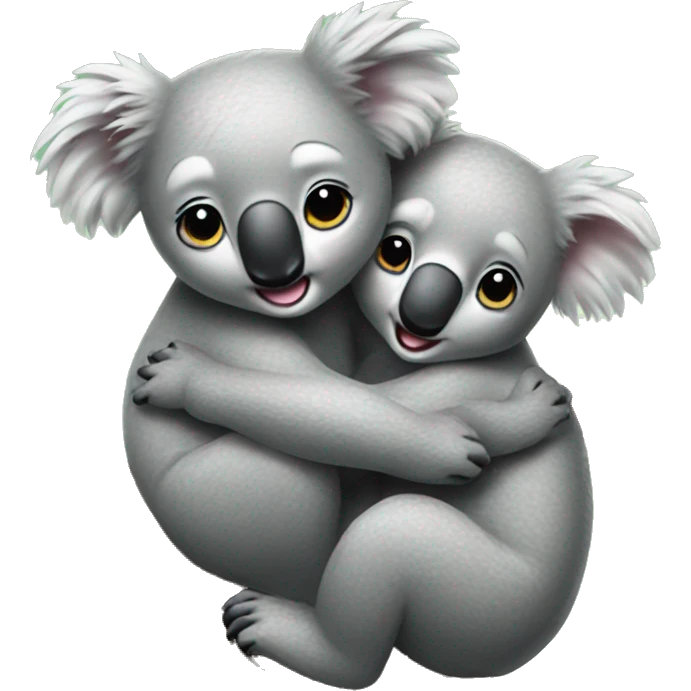 hugging koalas emoji