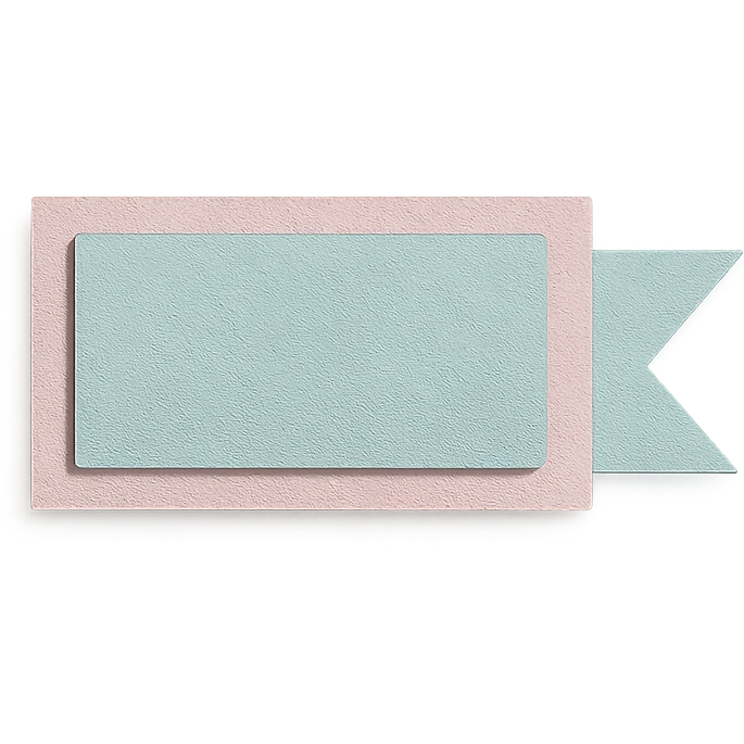 soft pastel cute tiny flag banner for planners with a pink border emoji