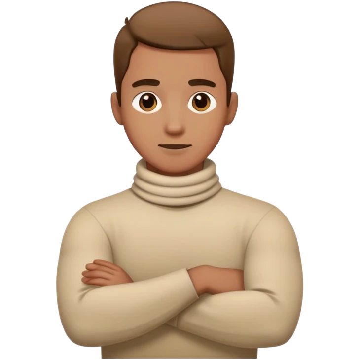 Guy with crossed arms around his neck emoji