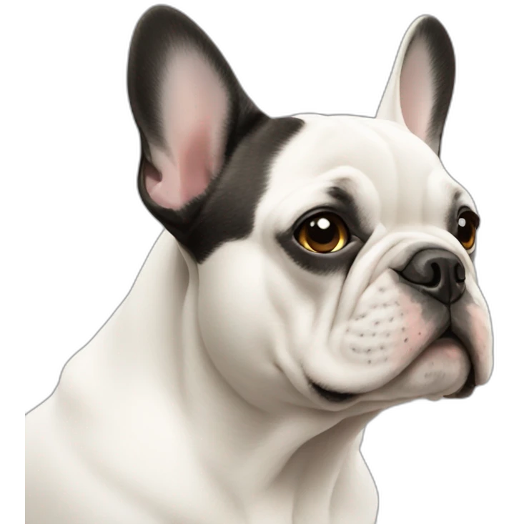 French Bulldog in profile emoji