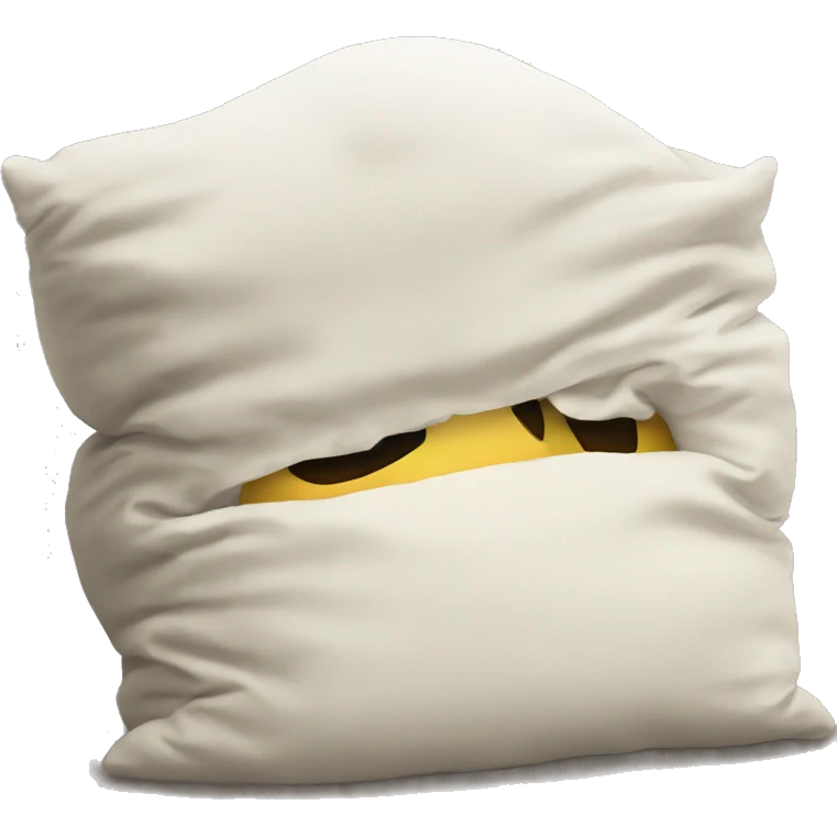 cartoon head buried in pillow emoji