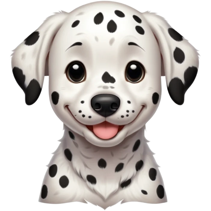 dalmatian being pet emoji