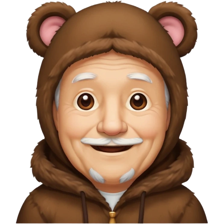  bear costume old men emoji