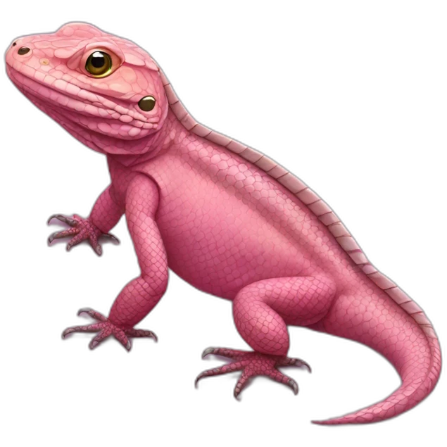 fat pink tegu lizard emoji
