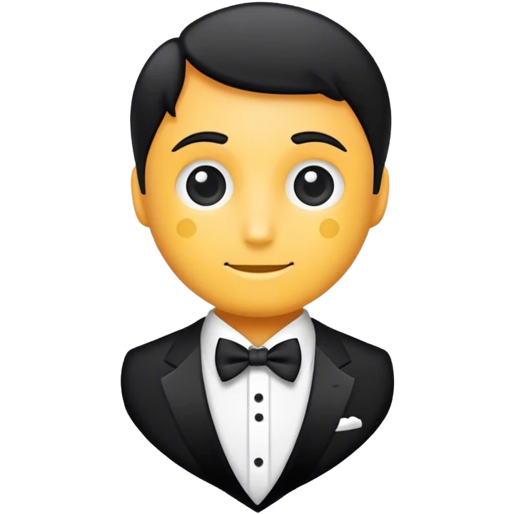 Spotty black tie on its own emoji