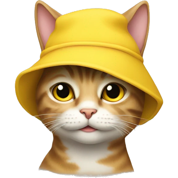 Cat with yellow hat  emoji