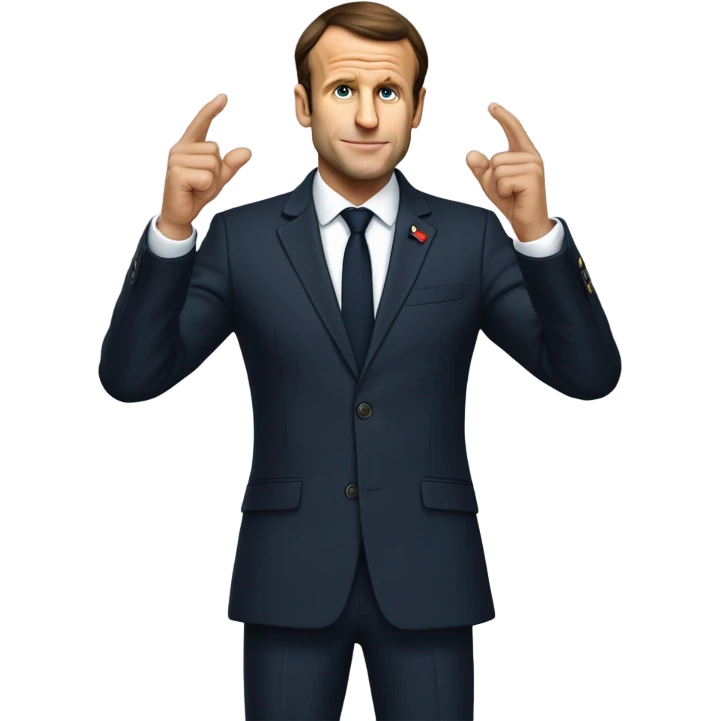macron qui veut serrer la main emoji