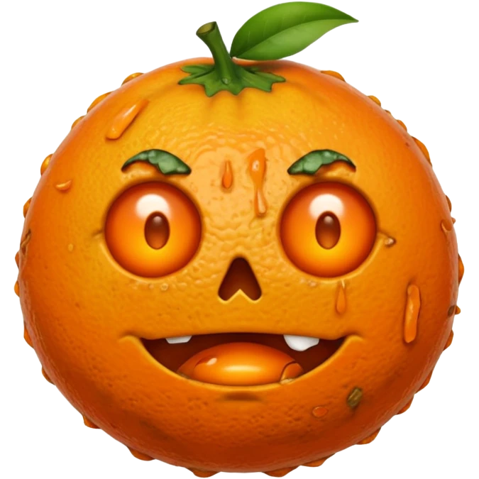 i want a rotten orange emoji. emoji