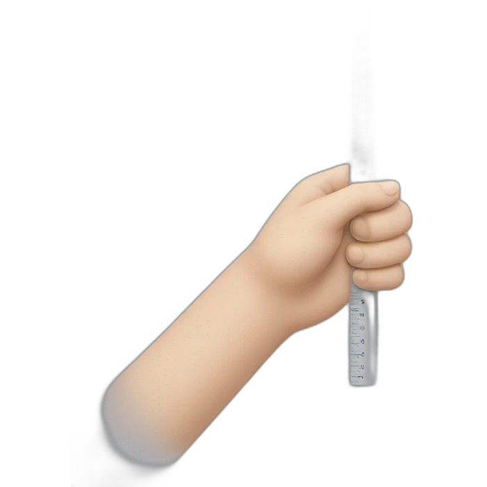 hand holding ruler emoji