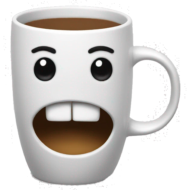 crazy shaped mug emoji