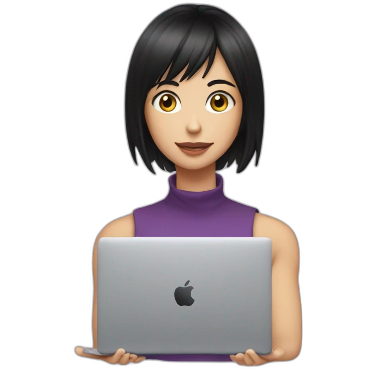 nico-robin-with-a-macbook emoji