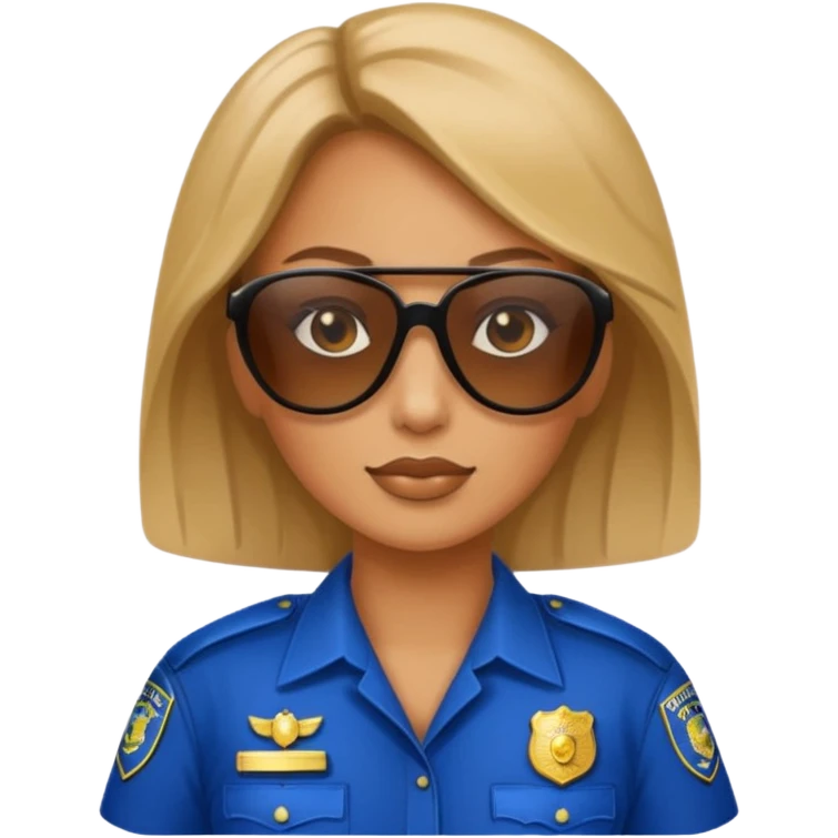 woman police wearing sun glasses emoji