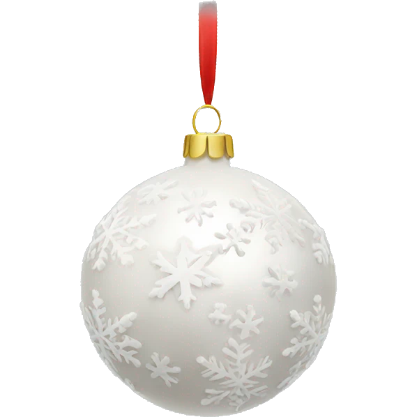 White Christmas decoration emoji