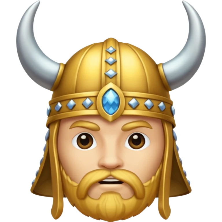 A gold Viking hat  emoji