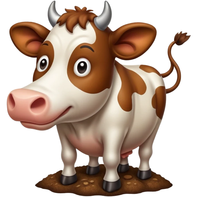 cow pooping emoji