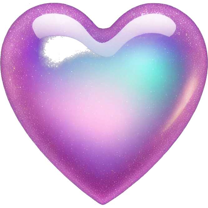 Sparkly glass heart emoji