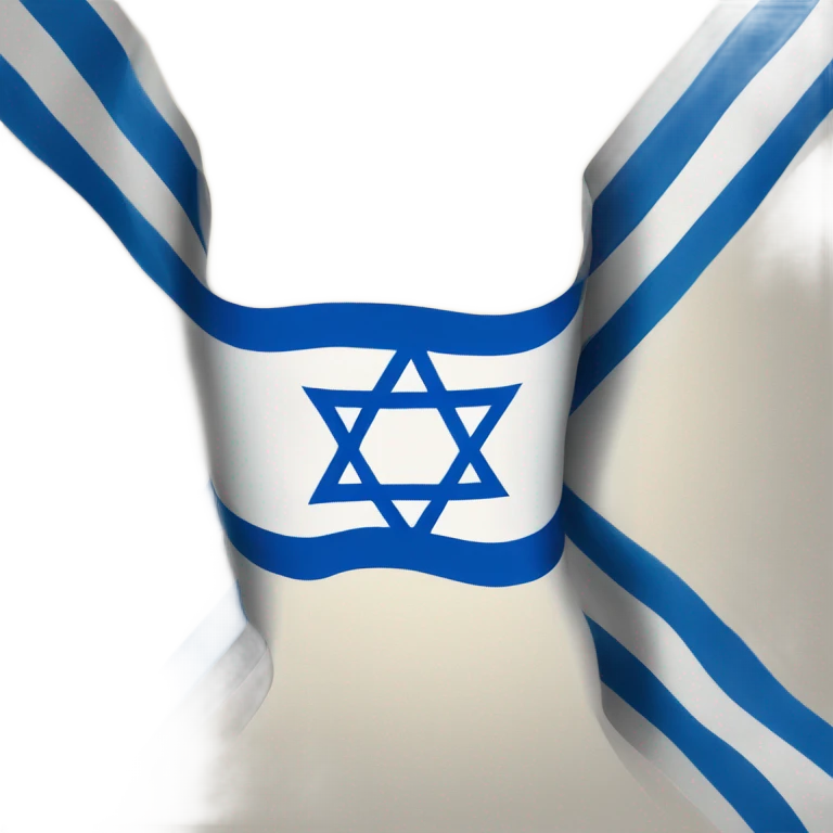 Generate a yellow ribbon around the flag of Israel emoji