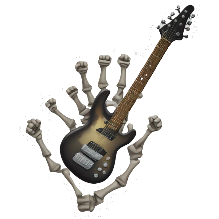 Skeleton hand in rocking out  formation  emoji