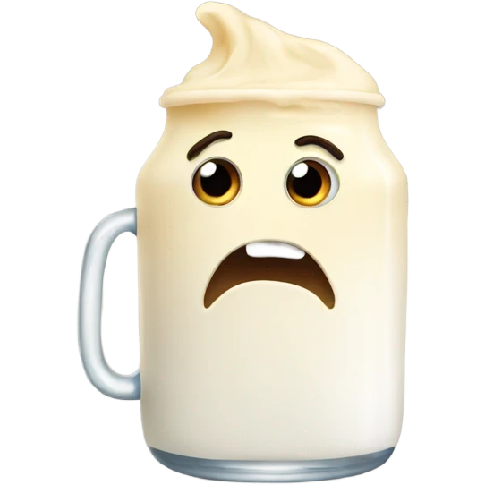 Scared milk emoji