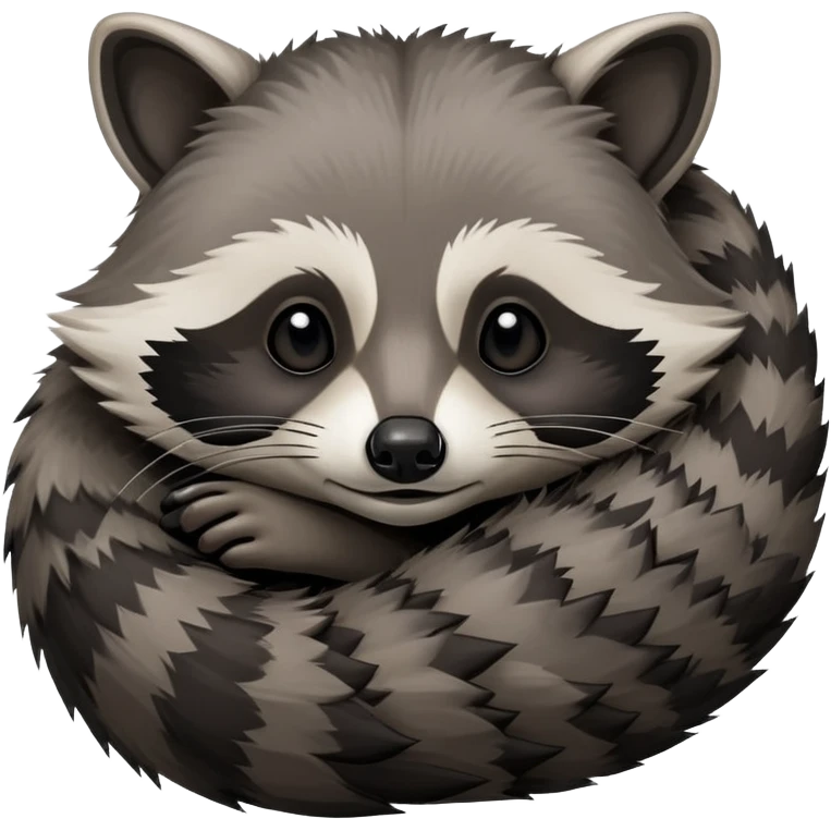 Sleeping raccoon emoji