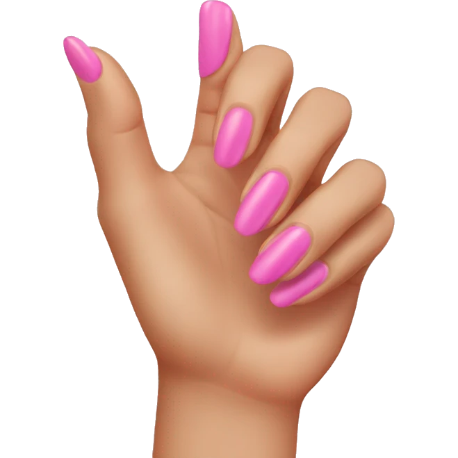 Thumbs up pink nails emoji