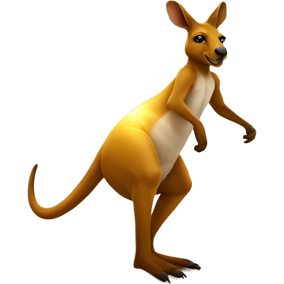 a kangaroo fighting the sun emoji