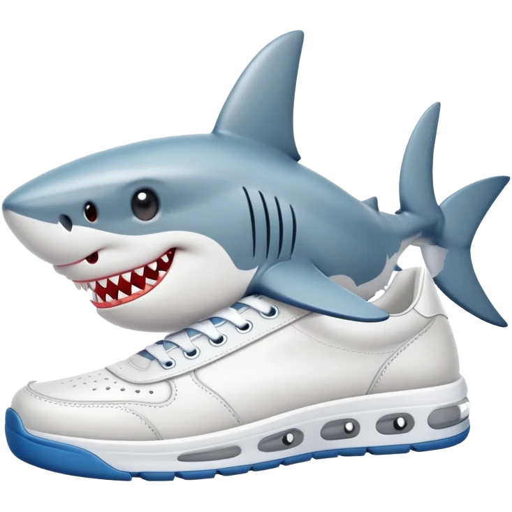 shark wearing sneakers emoji