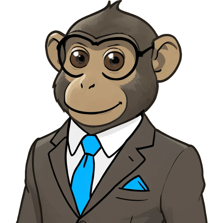 monkey wearing a suit emoji