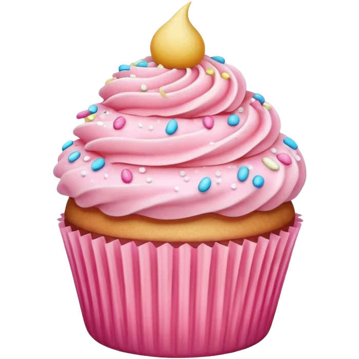 Cupcake with pink icing emoji