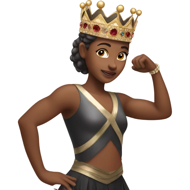 Dancer with queen crown emoji