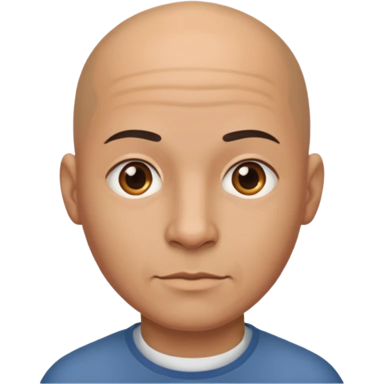 One man medium skin no hair emoji