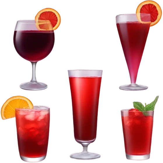 Red drinks emoji
