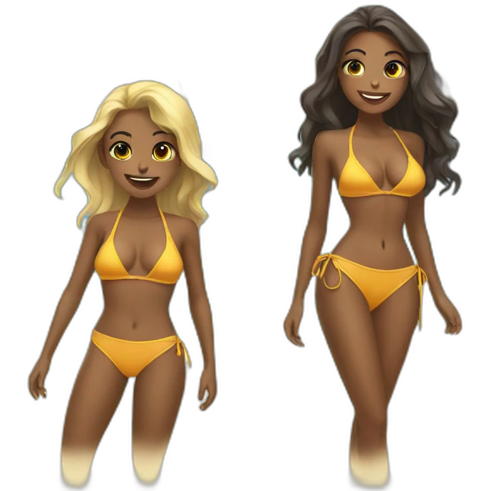Bikini girls emoji