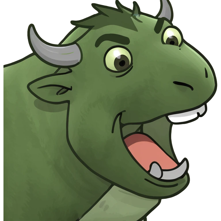 Buffalo laughing emoji