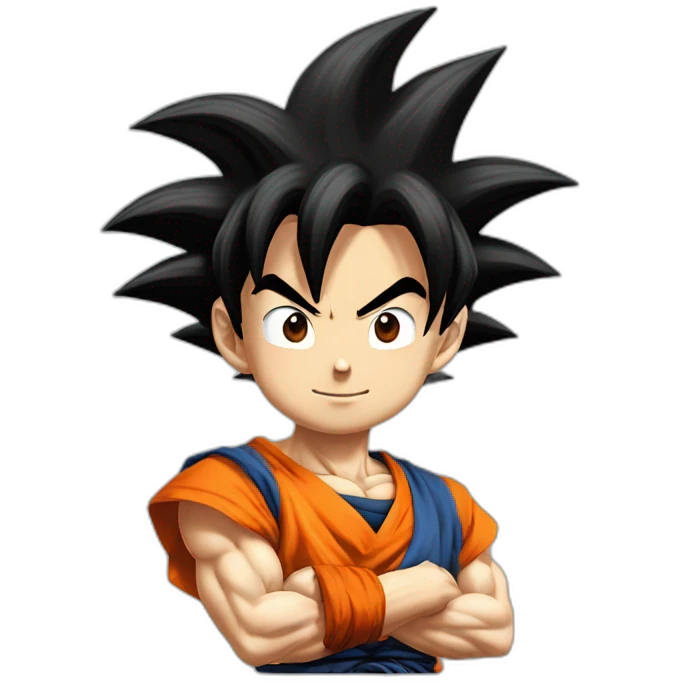 Son goku sur petit emoji