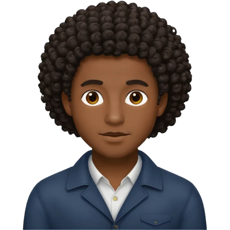 a black guy with curls emoji