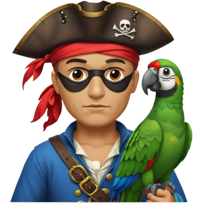 pirate and parrot emoji