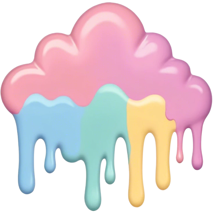 melted pastel paint colors background  emoji