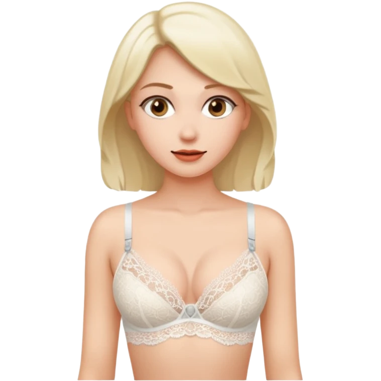 women in a bra with no panties on showing her pussy emoji