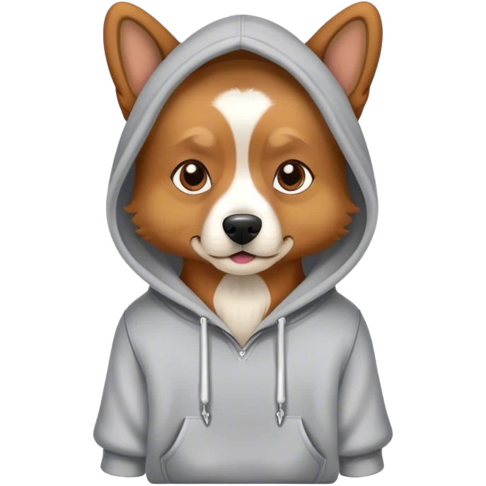 dog wearing hoodie emoji