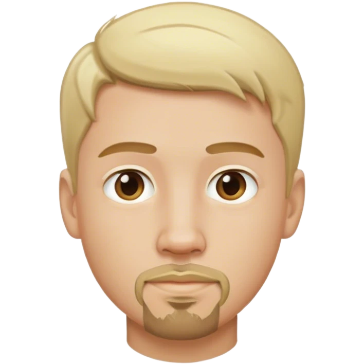 Guy with blonde short hair and goatee ￼ emoji